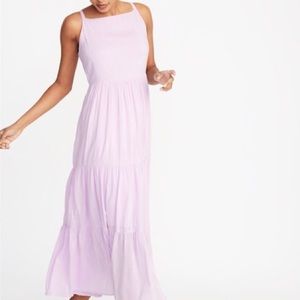 Old Navy Lilac Tiered Maxi Dress Size Medium